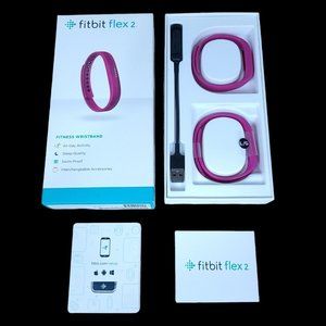 Fitbit Flex 2 Health Activity Bluetooth Fitness Tracker Magenta Band